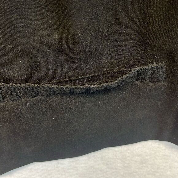 Vintage TALBOTS Stretch Sweater Top Women's Size 10 Black Faux Suede Wool Blend - Picture 5 of 13